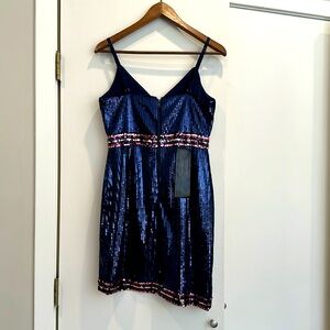Dark Navy sequenced cocktail dress
